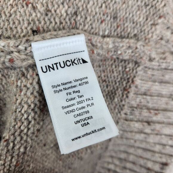 UNTUCKit Vangone Regular Fit Lambswool and Nylon Long Sleeve Henley Sweater M - Picture 6 of 7